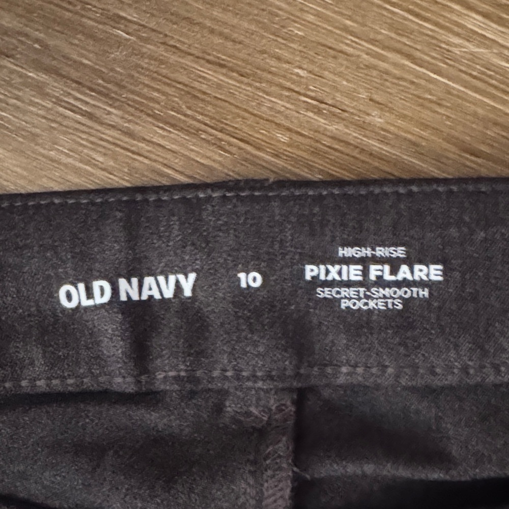 Old Navy Pixie Flare Charcoal Full Length Dress Pants - Picture 8 of 11
